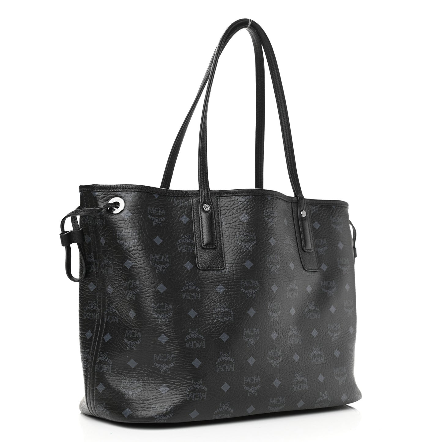 Visetos Medium Reversible Shopper Tote Black