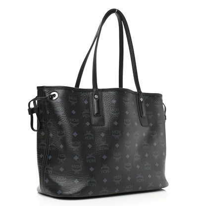 MCM Visetos Medium Reversible Shopper Tote Black 6 of 20