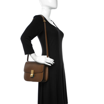 Celine Box Calfskin Medium Classic Box Flap Bag Camel 2 of 9