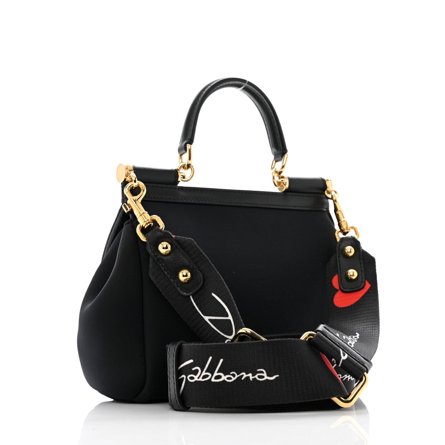 Neoprene Small Miss Sicily Satchel Black