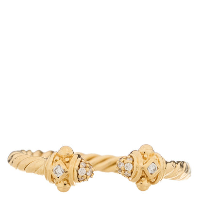 David Yurman 18K Yellow Gold Diamond Renaissance Ring 52 6 1 of 5