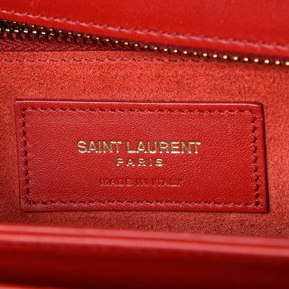 Saint Laurent Smooth Calfskin Medium Classic Monogram Universite Bag Red 6 of 7