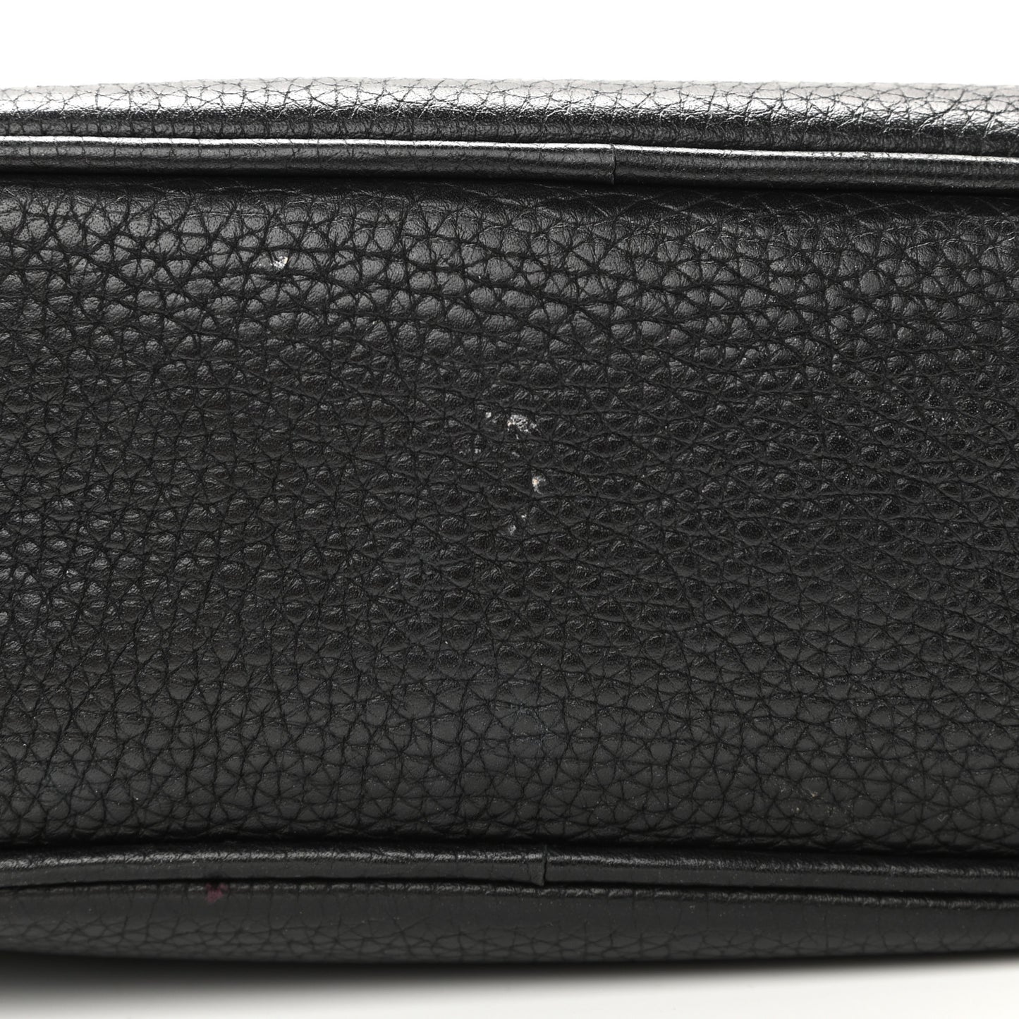Pebbled Calfskin Small Soho Disco Bag Black