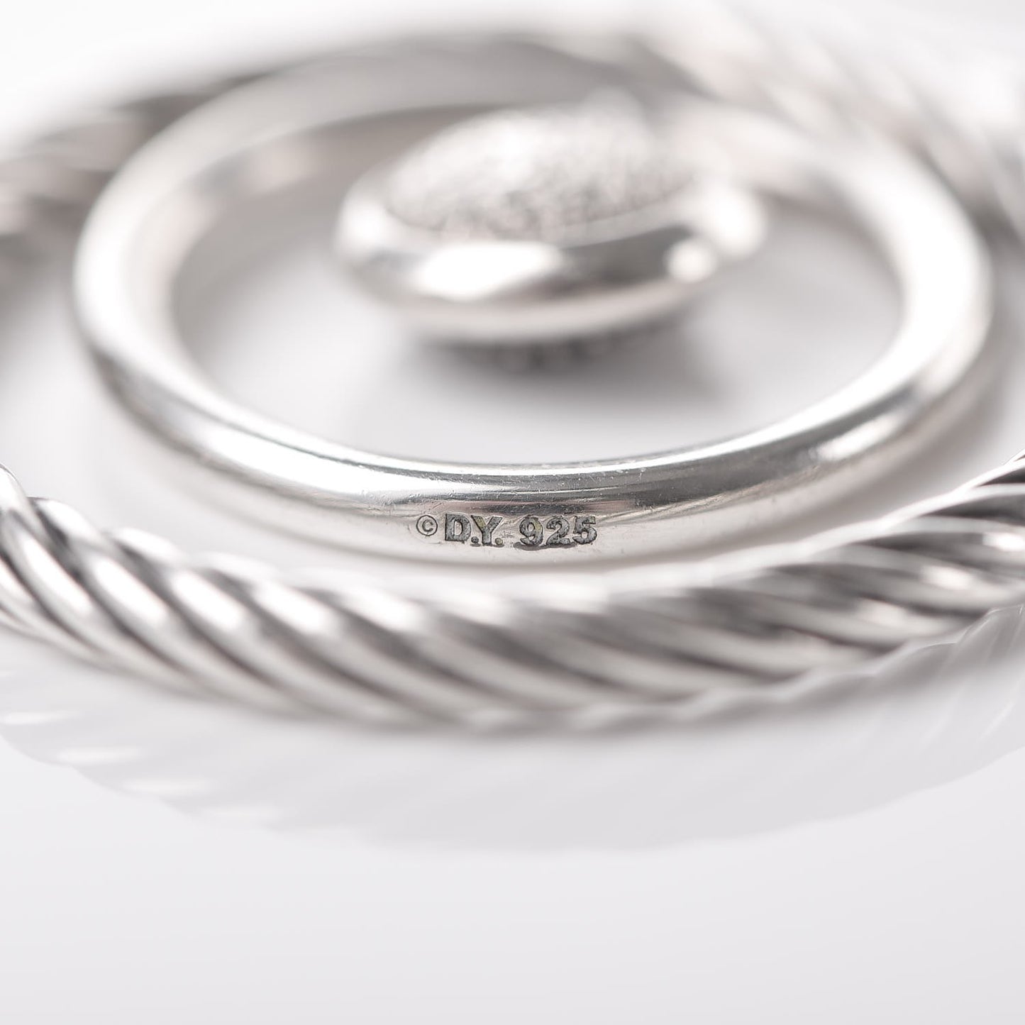 Sterling Silver Black Diamond Mobile Circle Earrings
