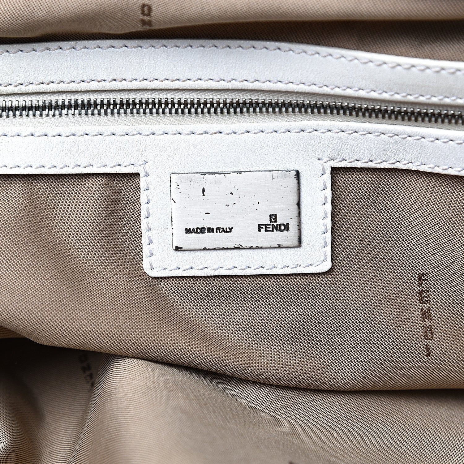 Fendi Zucchino Shoulder Bag White 5 of 15