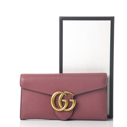 Gucci Cellarius Calfskin GG Marmont Continental Wallet Dry Rose 9 of 9