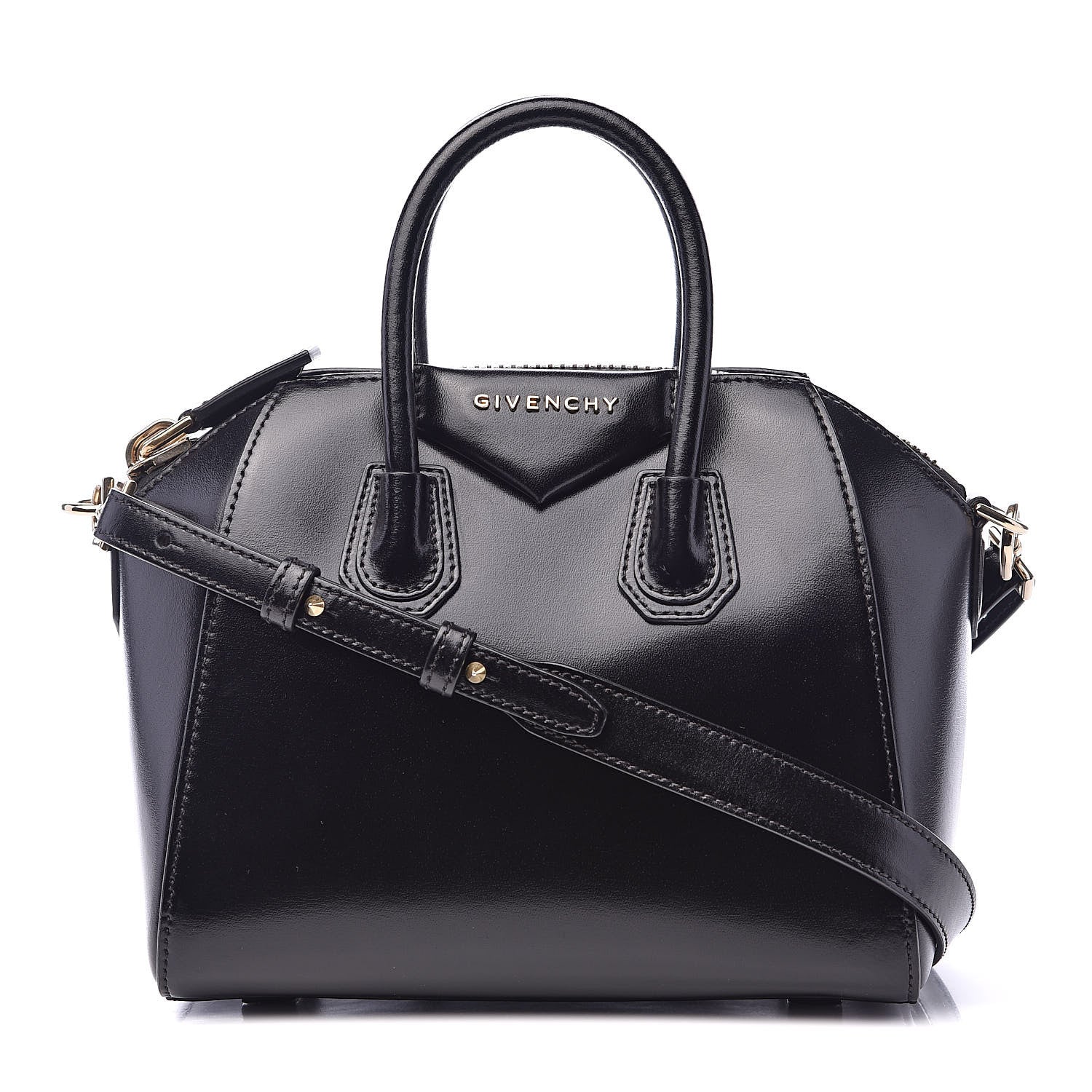 Givenchy Shiny Lord Calfskin Mini Antigona Black 1 of 9