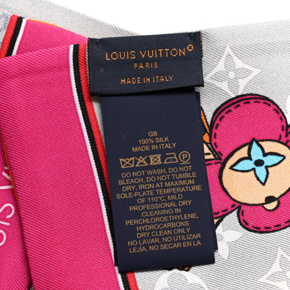 Louis Vuitton Silk Monogram Paris Vivienne Bandeau Light Gray 3 of 3