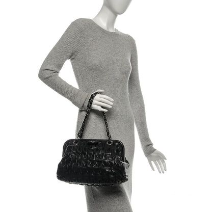 Chanel Calfskin Perforated Drill Frame Bag Black 2 of 7