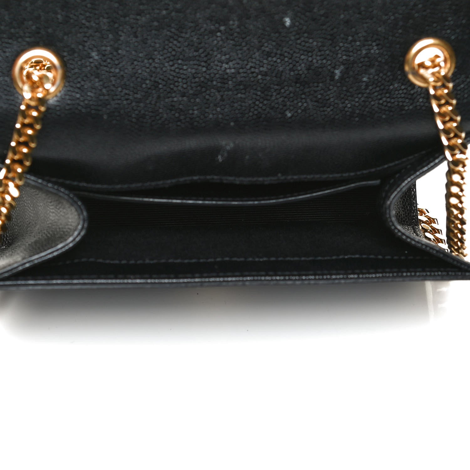 Saint Laurent Grain De Poudre Small Monogram Kate Satchel Black 5 of 14