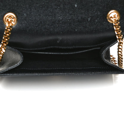 Saint Laurent Grain De Poudre Small Monogram Kate Satchel Black 5 of 14