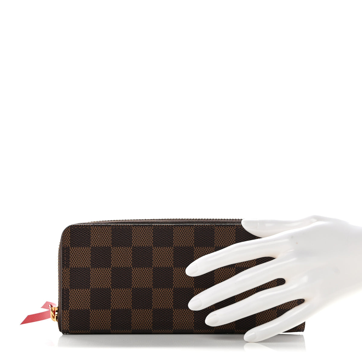 Louis Vuitton Damier Ebene Clemence Wallet Cherry 2 of 7