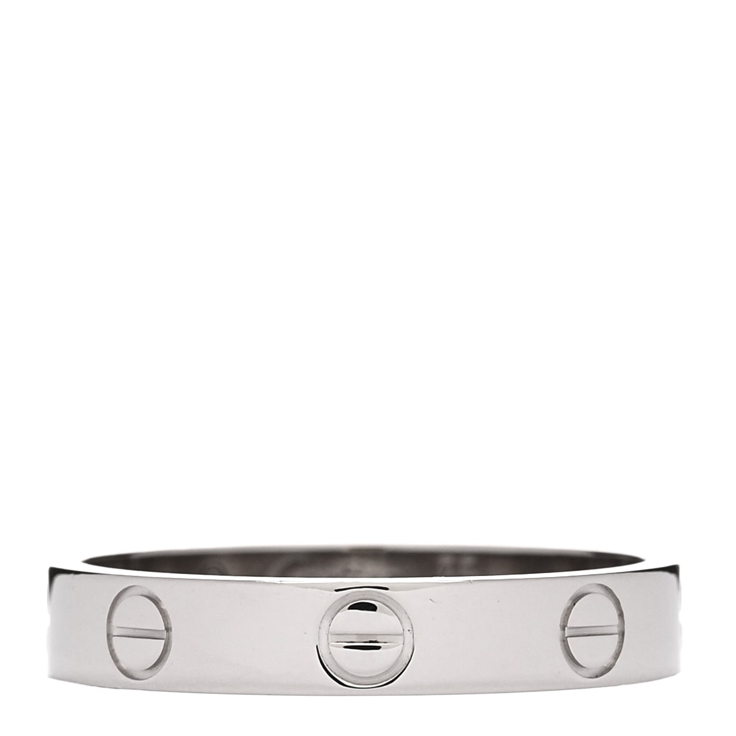 18K White Gold 3.5mm LOVE Wedding Band Ring 55 7.25