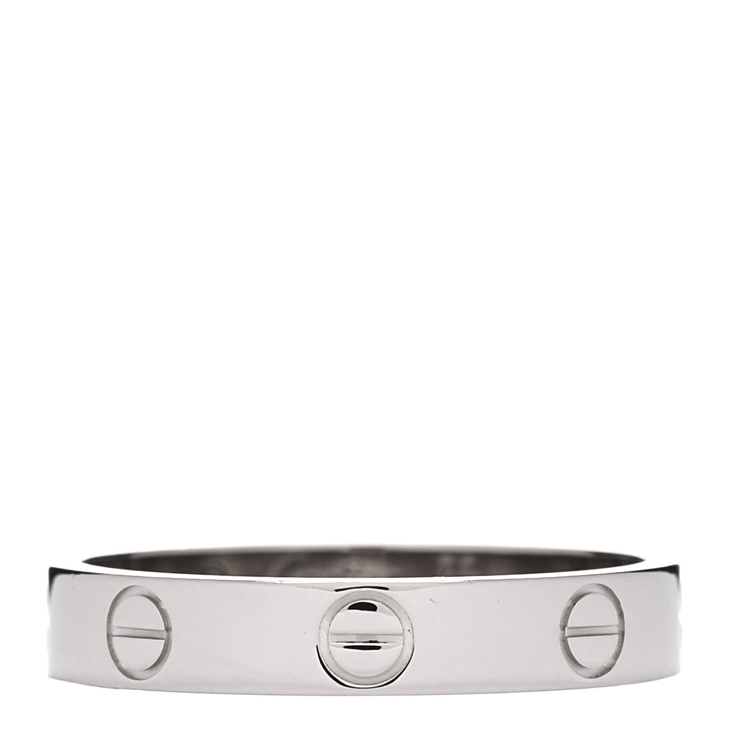 Cartier 18K White Gold 3.5mm LOVE Wedding Band Ring 55 7.25 1 of 5