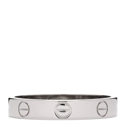 Cartier 18K White Gold 3.5mm LOVE Wedding Band Ring 55 7.25 1 of 5