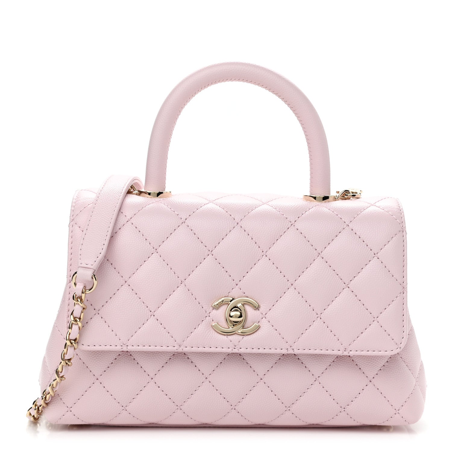 Chanel Caviar Quilted Mini Coco Handle Flap Light Pink 1 of 11