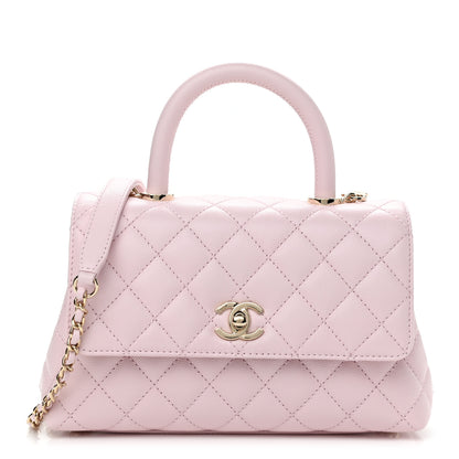 Chanel Caviar Quilted Mini Coco Handle Flap Light Pink 1 of 11