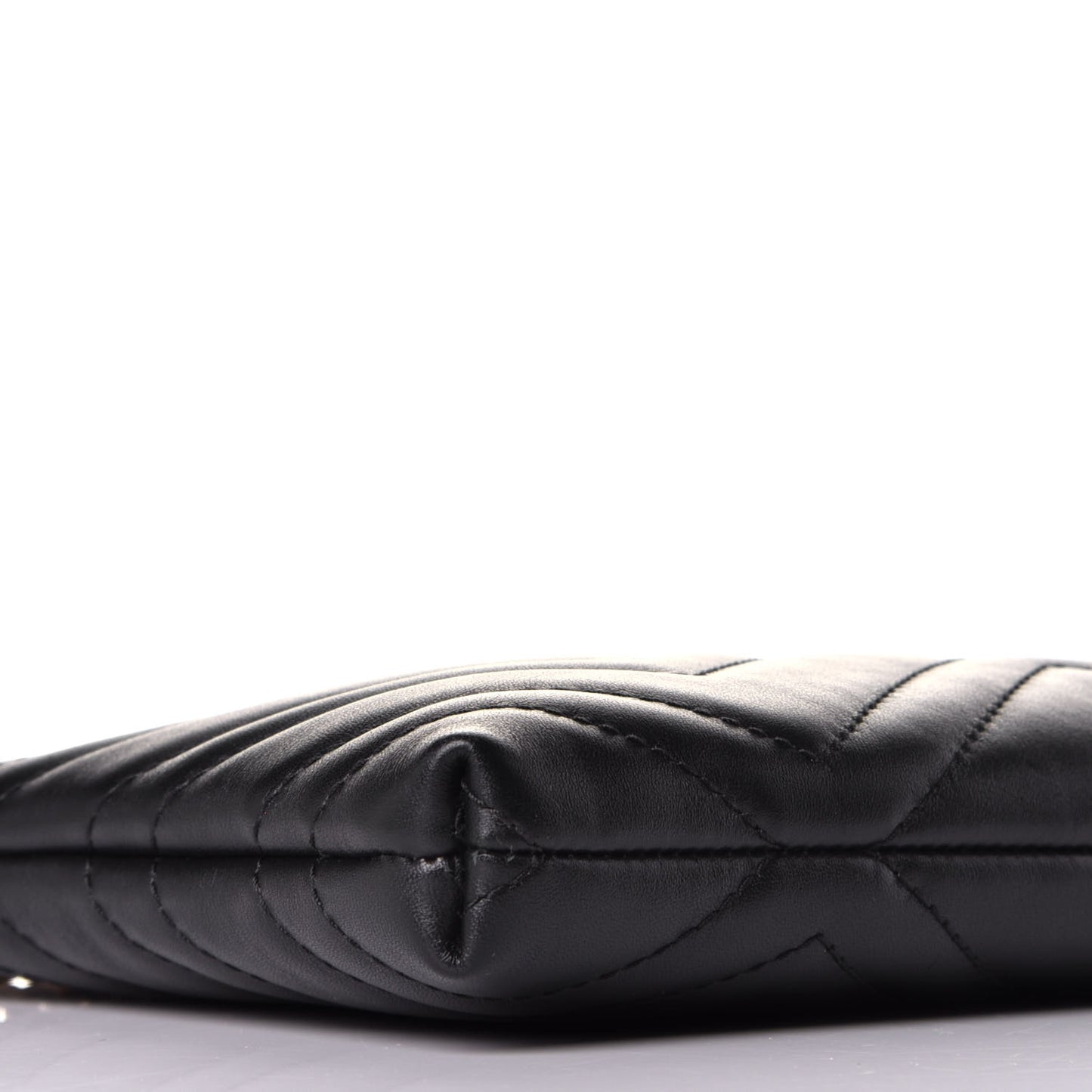 Calfskin Matelasse Mini GG Marmont Chain Bag Black