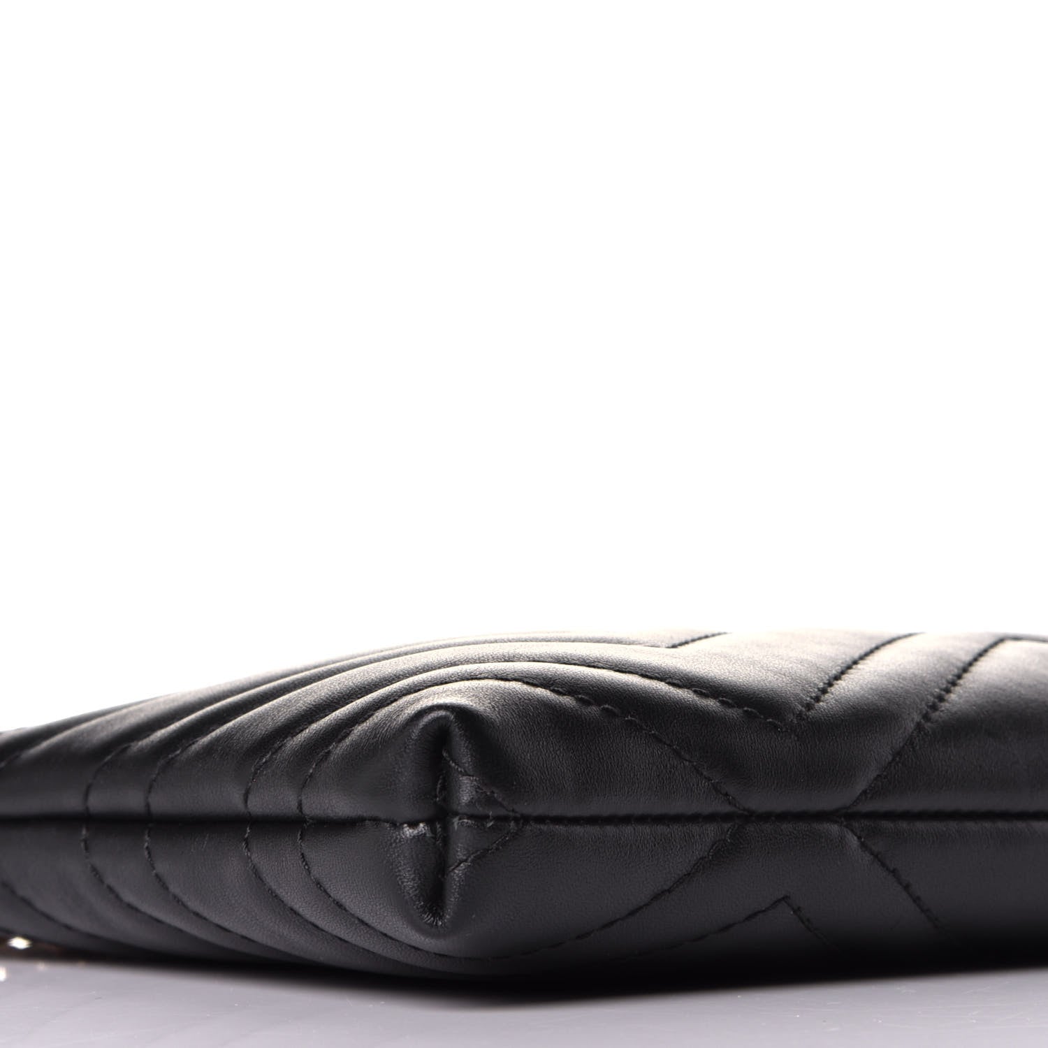 Gucci Calfskin Matelasse Mini GG Marmont Chain Bag Black 6 of 8