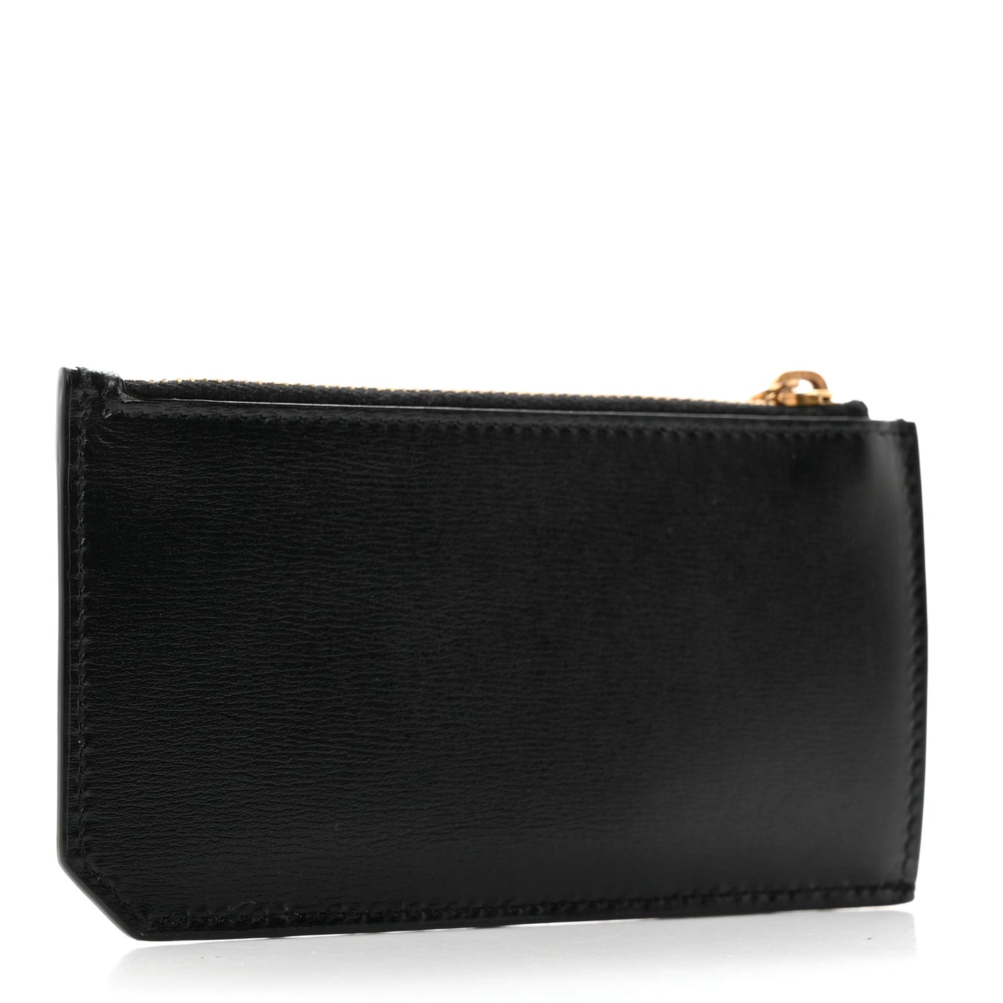 Grained Calfskin Monogram 5 Fragments Zip Pouch Card Holder Black