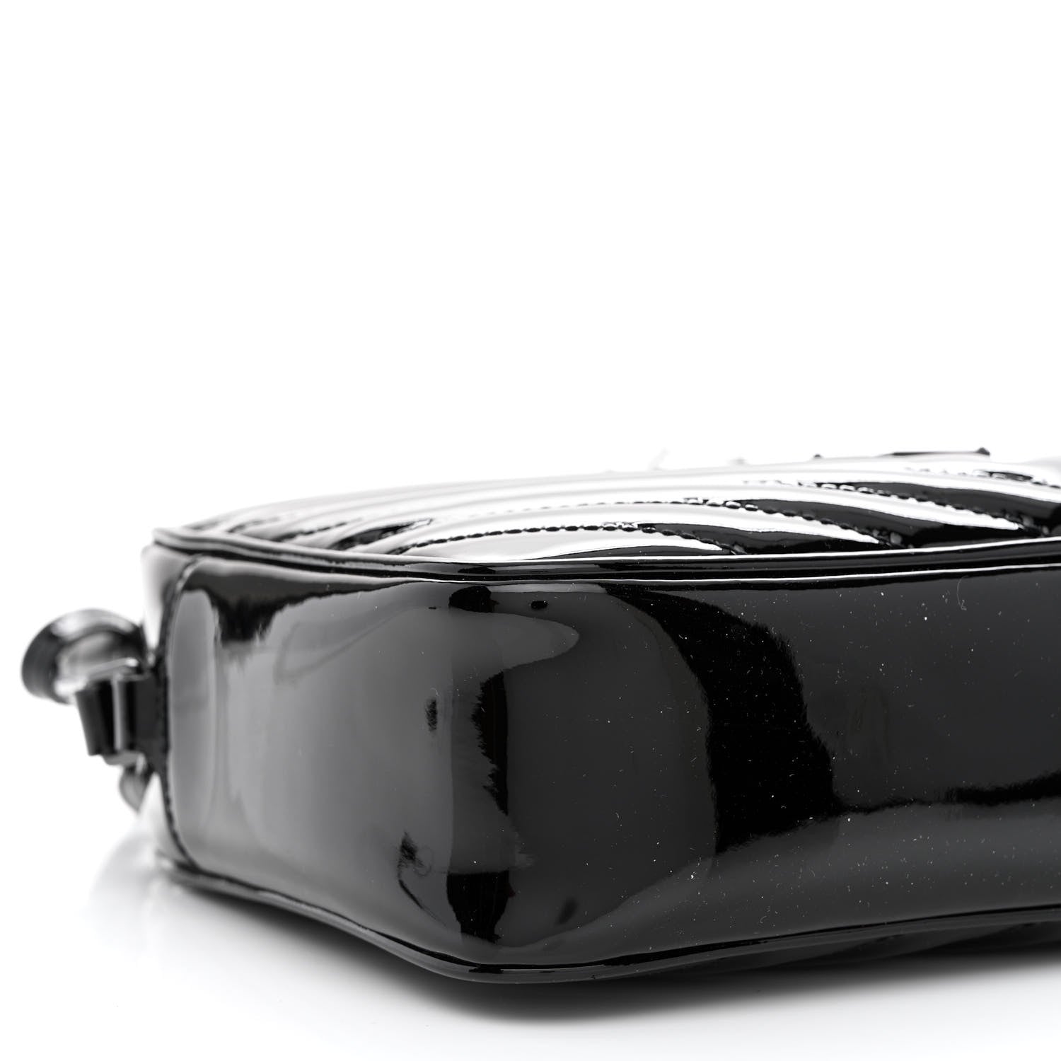 Saint Laurent Patent Calfskin Matelasse Monogram Lou Camera Bag Black 9 of 10