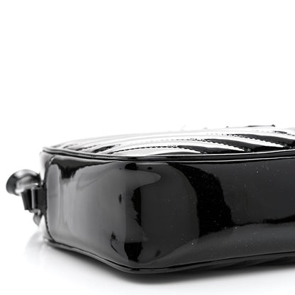 Saint Laurent Patent Calfskin Matelasse Monogram Lou Camera Bag Black 9 of 10