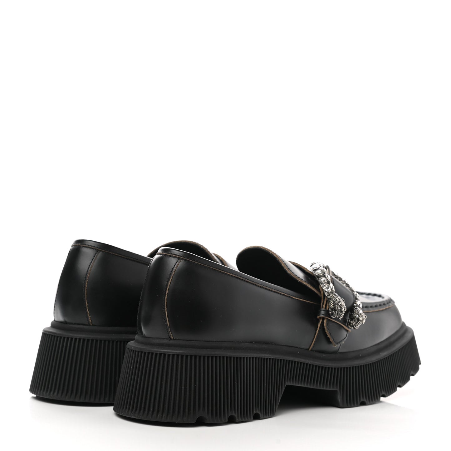 Cordovan Lux Dionysus Hunder Loafers 40.5 Black