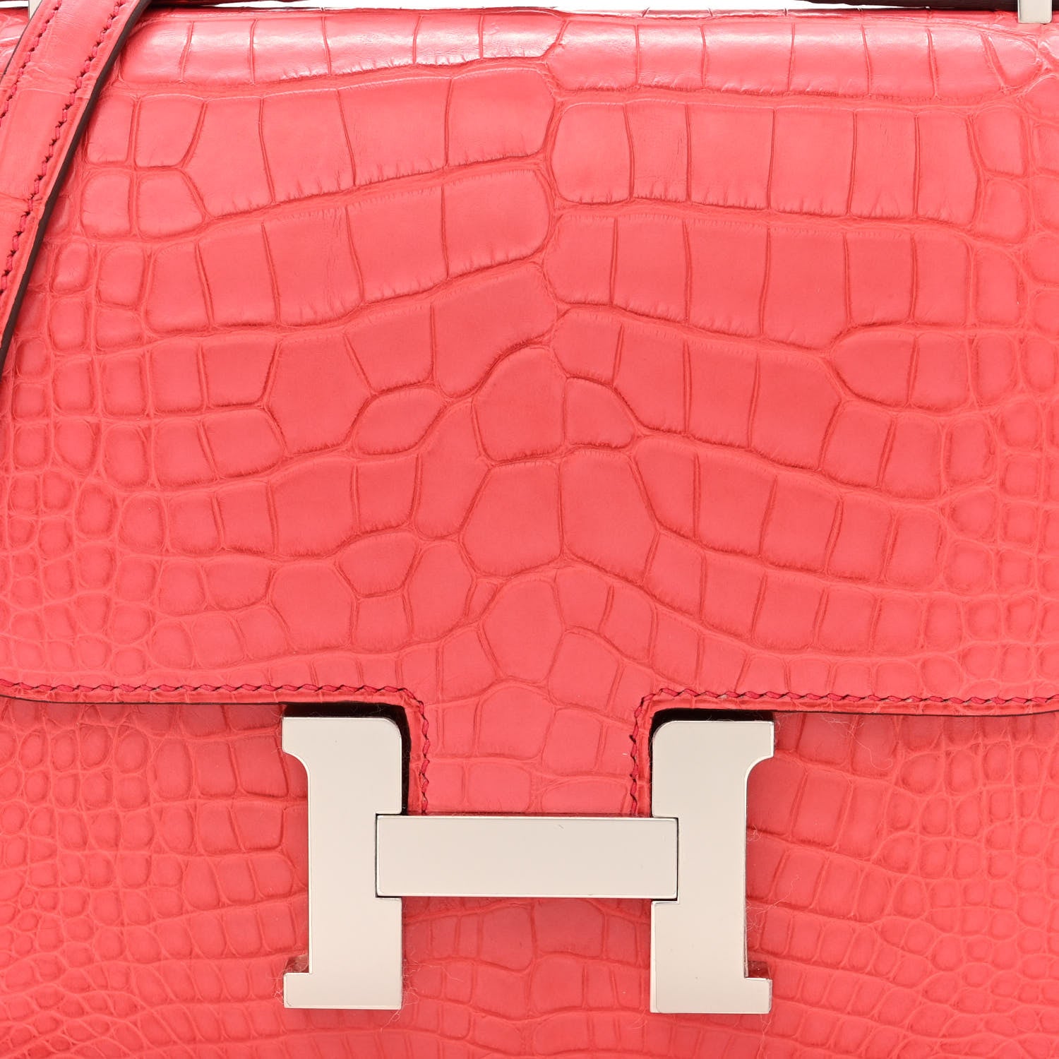 Hermes Matte Alligator Constance 18 Bougainvillea 8 of 11