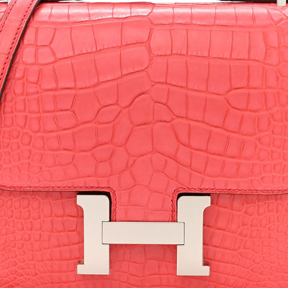 Hermes Matte Alligator Constance 18 Bougainvillea 8 of 11