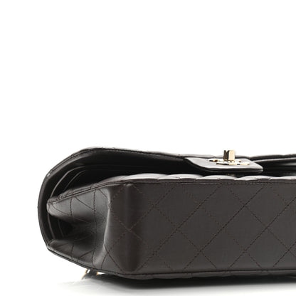Chanel Lambskin Quilted Small Double Flap Dark Brown 9 of 11