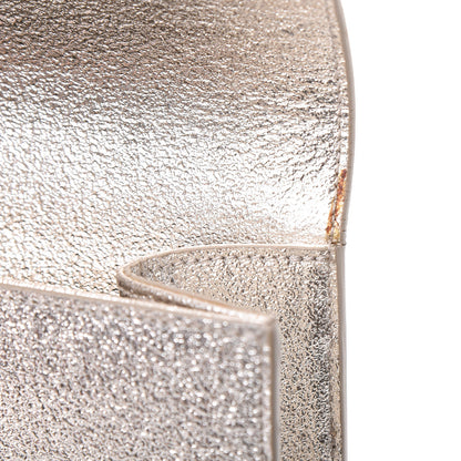 Saint Laurent Textured Metallic Calfskin Classic Monogram Cassandre Clutch Silver 11 of 11