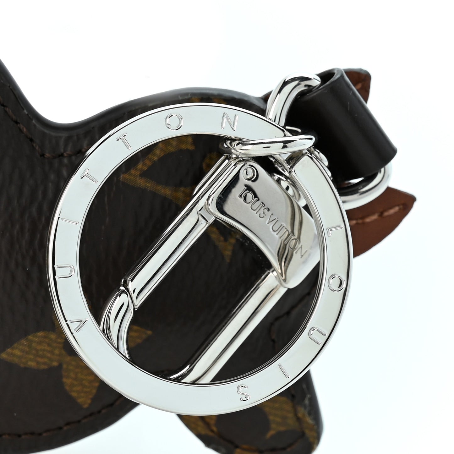 Monogram Dog Bag Charm Key Holder