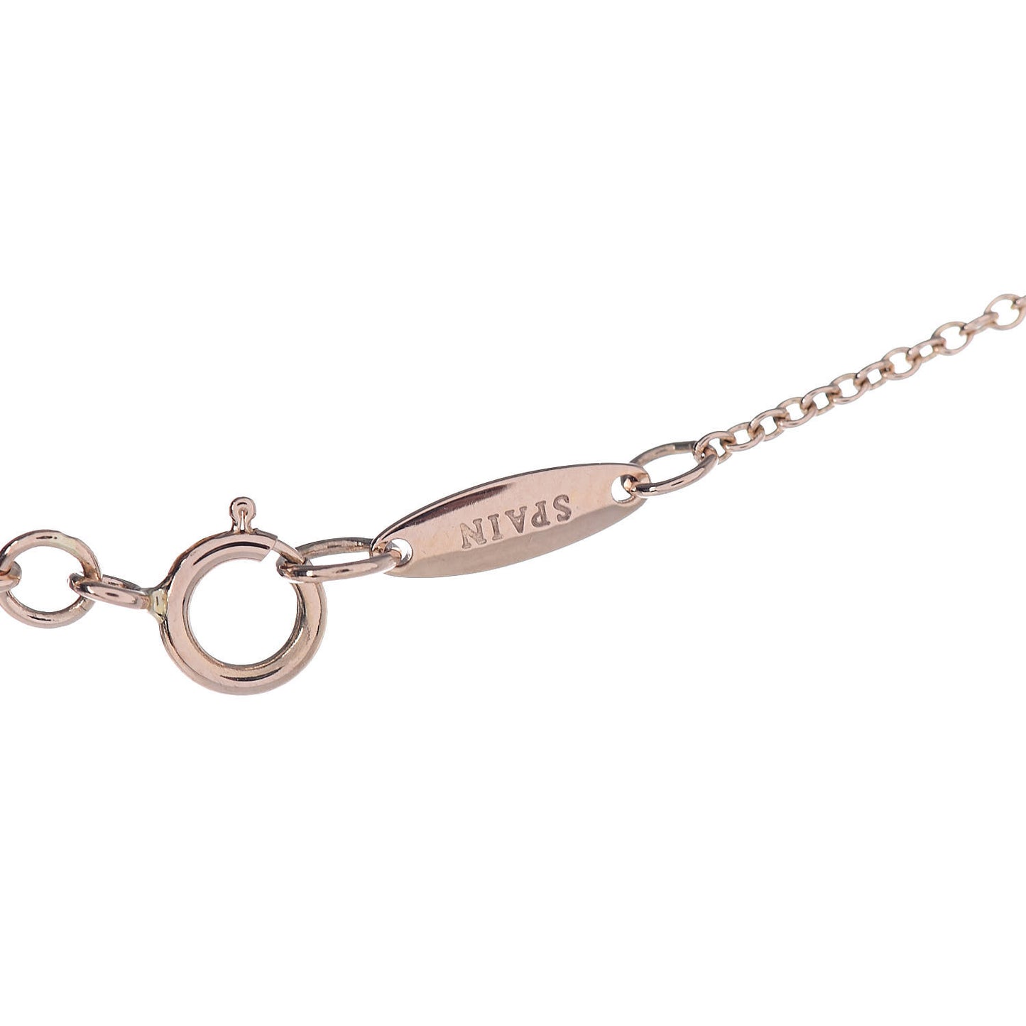 18K Rose Gold Diamond .11ct Elsa Peretti Diamonds by the Yard Pendant Necklace