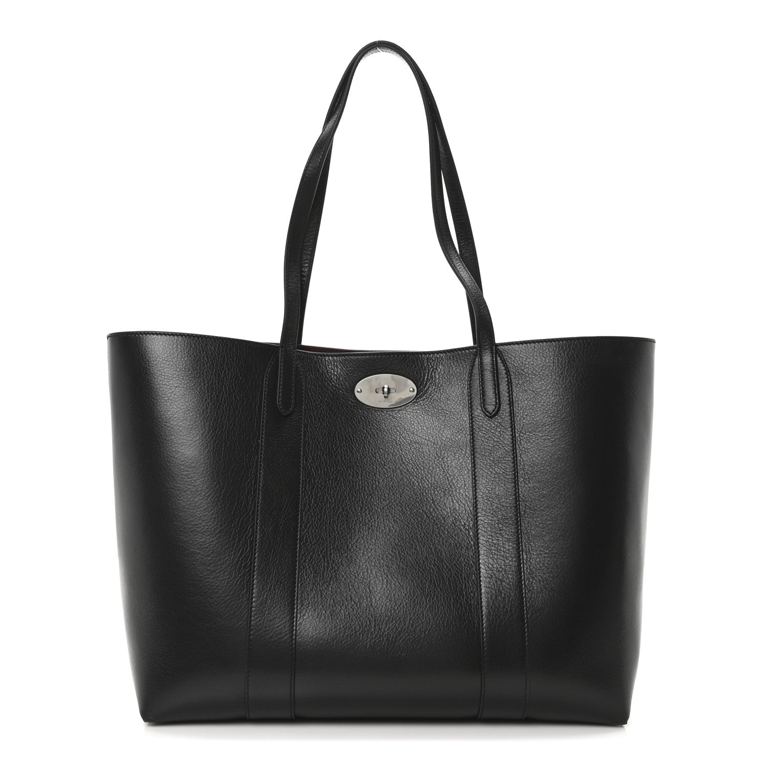 Mulberry High Shine Grain Bayswater Tote Black 1 of 9