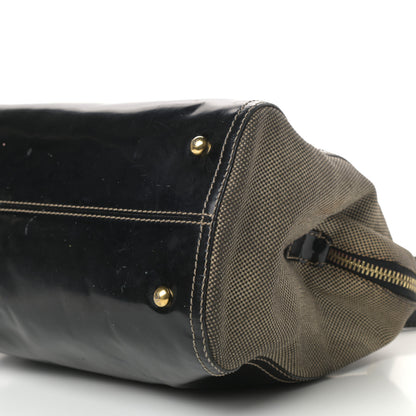 Fendi Patent Canvas Small Chameleon Tote Black 9 of 9