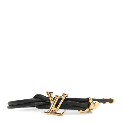 Louis Vuitton Calfskin Bloom Bracelet Black 1 of 5