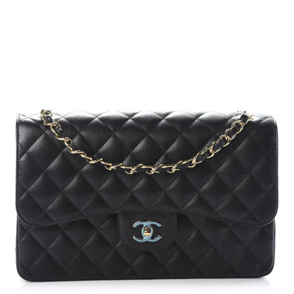Chanel Caviar Quilted Jumbo Double Flap Black 1 of 11