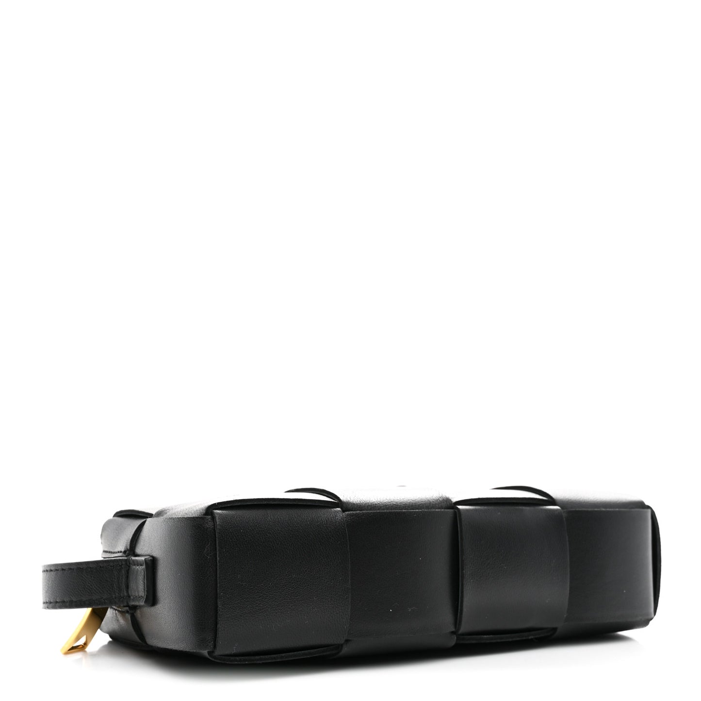 Lambskin Maxi Intreccio Cassette Phone Pouch Crossbody Bag Black