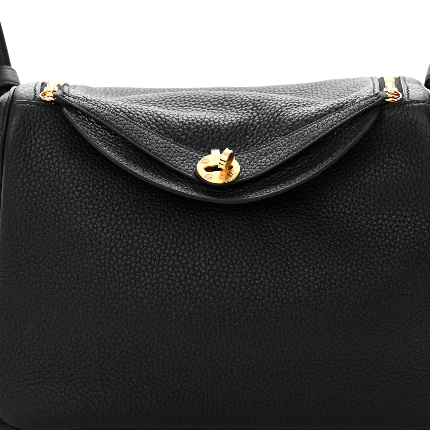 Hermes Taurillon Clemence Lindy 30 Black 8 of 11