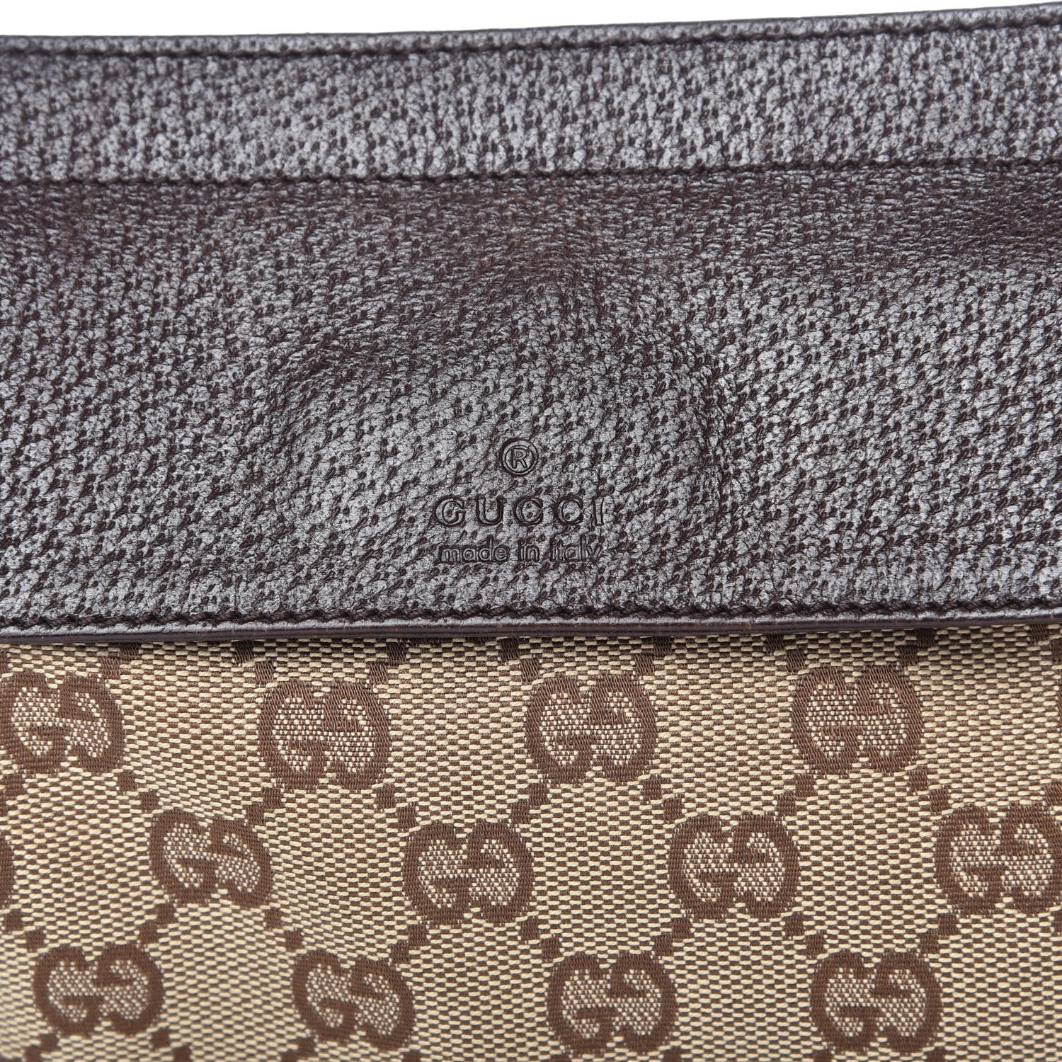 Gucci GG Monogram Double Pocket Belt Bag Dark Brown 10 of 10