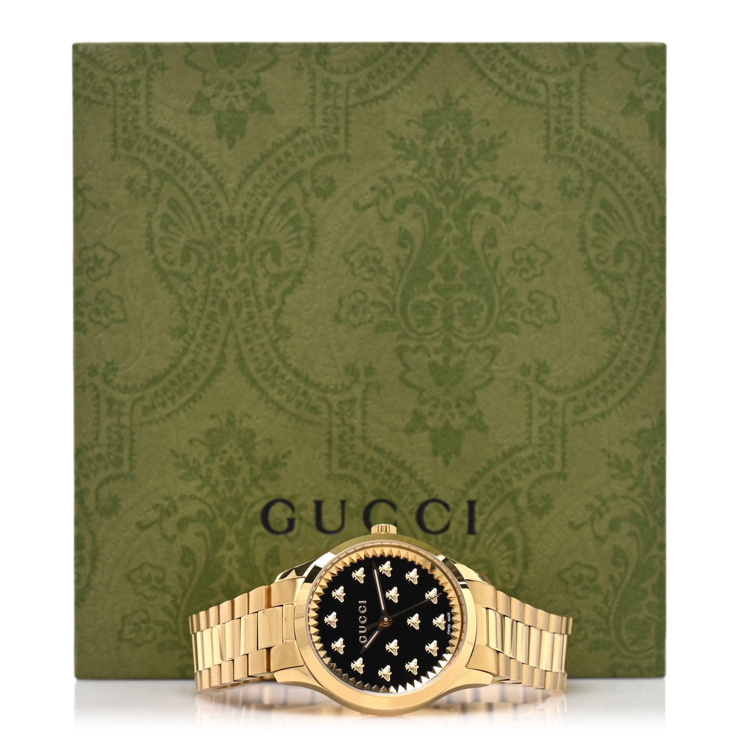 Gucci Stainless Steel 32mm G-Timeless Bee Quartz Watch Black 5 of 5