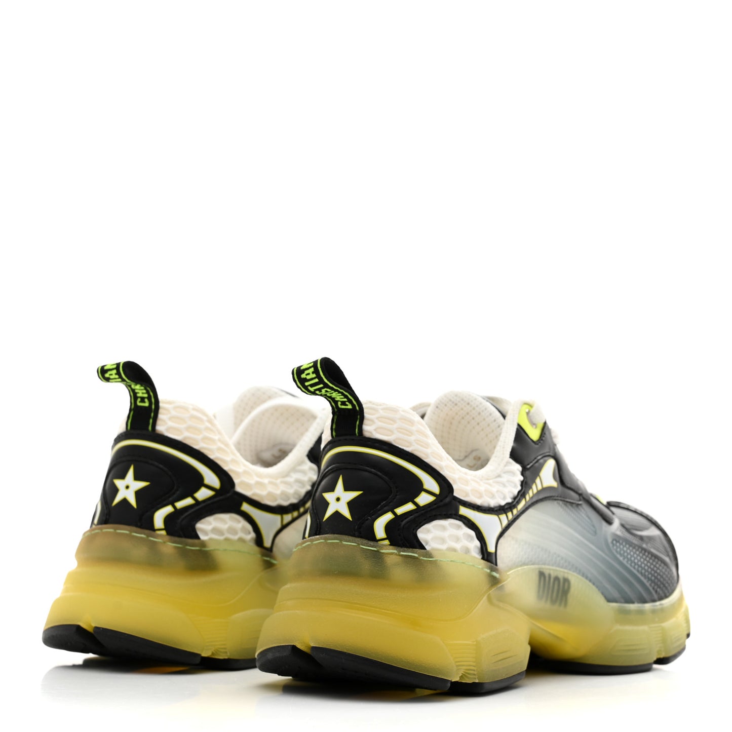 Matte Technical Fabric Mesh Dior Vibe Sneakers 38 White Yellow