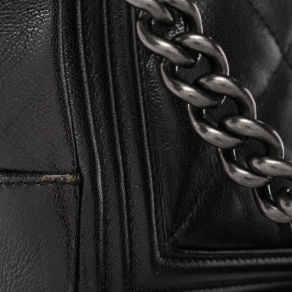Chanel Goatskin Ombre Faded Quilted Large Boy Flap Grey 14 of 16