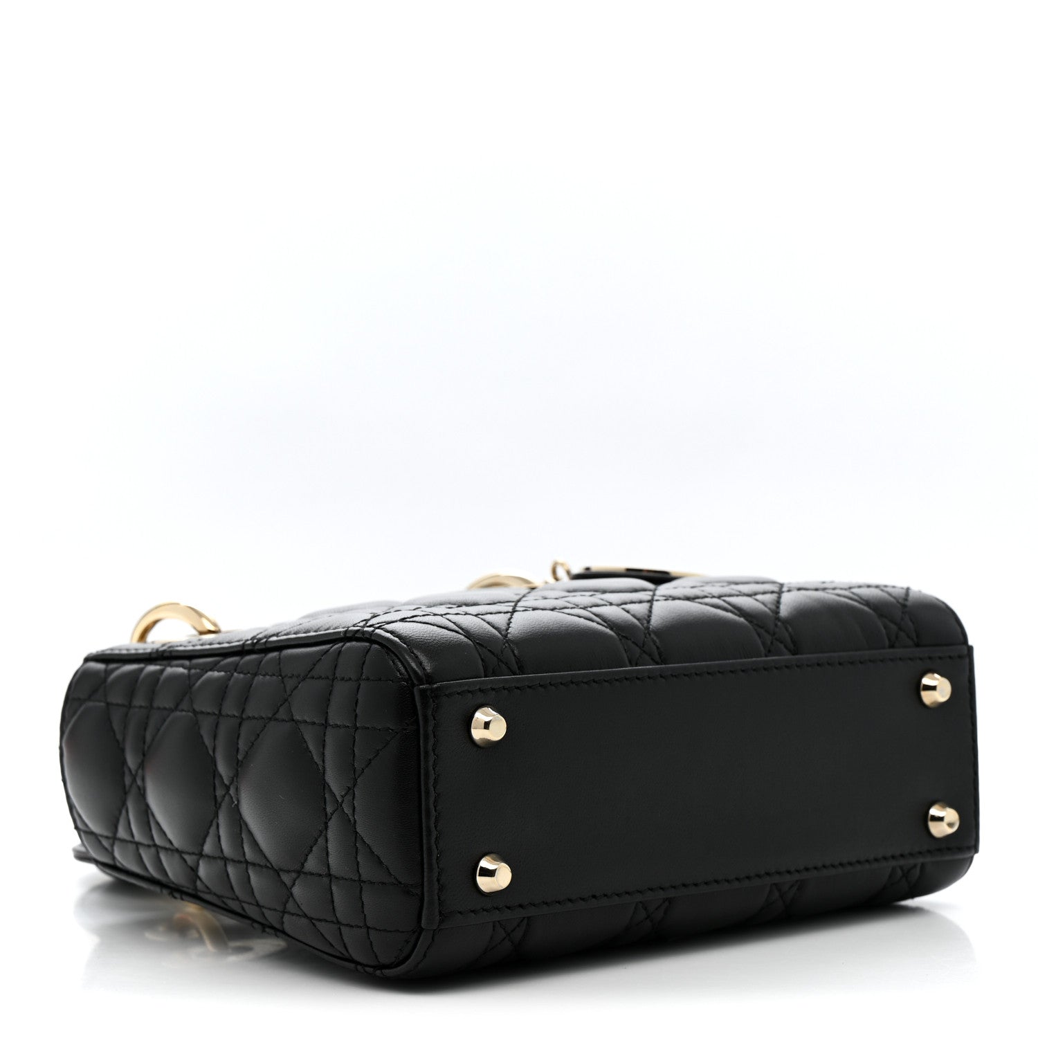 Christian Dior Lambskin Cannage Mini Lady Dior Black 4 of 13
