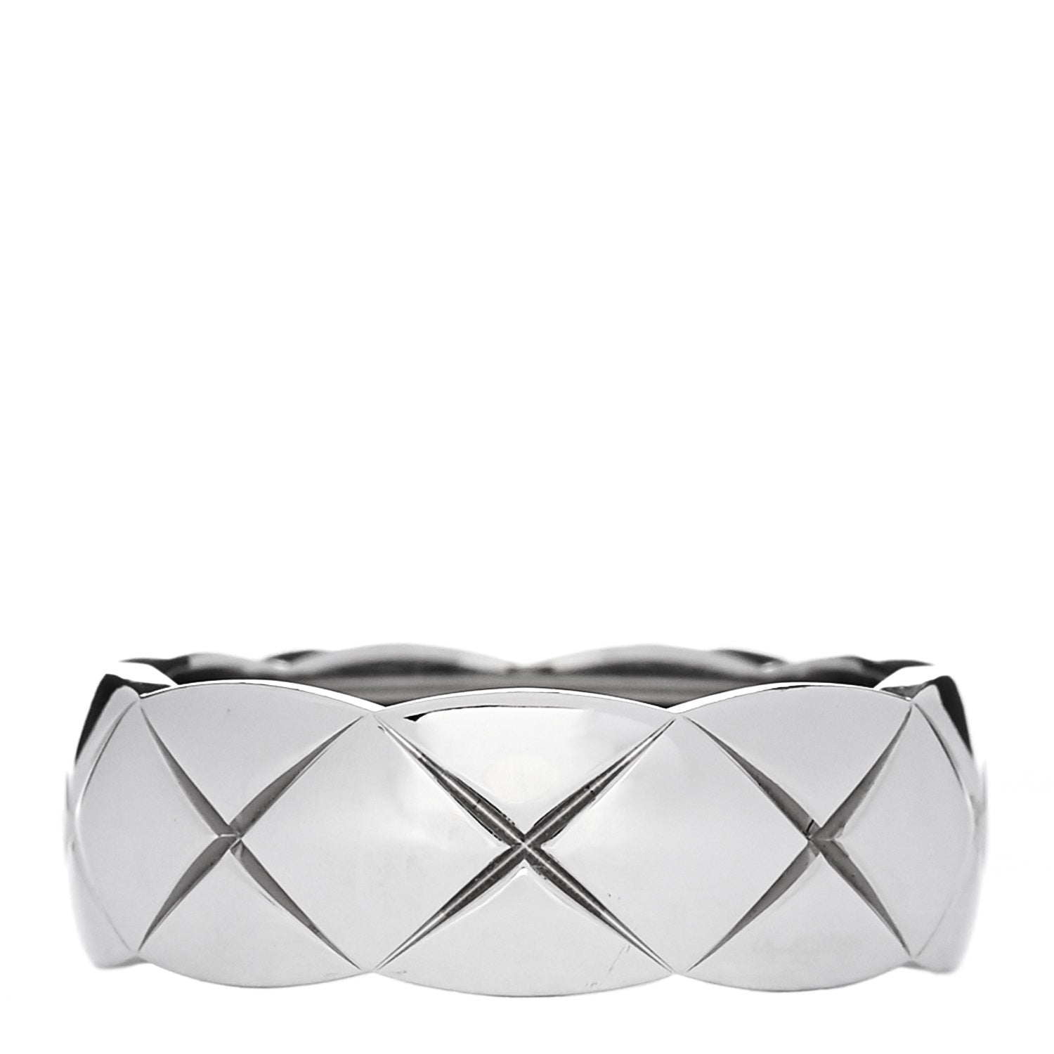 Chanel 18K White Gold Small Coco Crush Ring 52 6 3 of 6