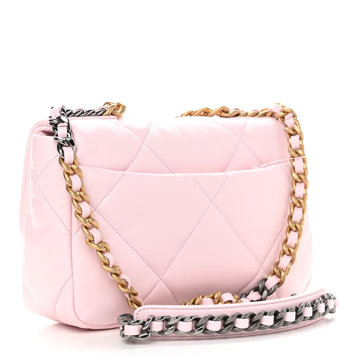 Chanel Lambskin Quilted Medium Chanel 19 Flap Light Pink 3 of 11