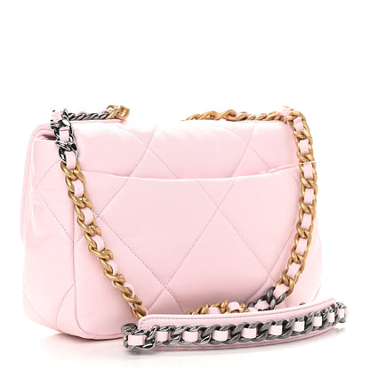 Chanel Lambskin Quilted Medium Chanel 19 Flap Light Pink 3 of 11