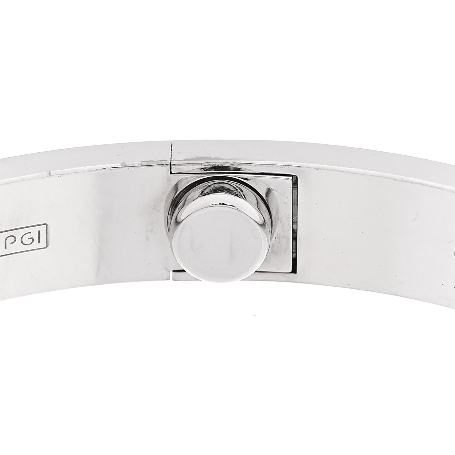 Cartier 18K White Gold 4 Diamond Love Bracelet 17 6 of 10