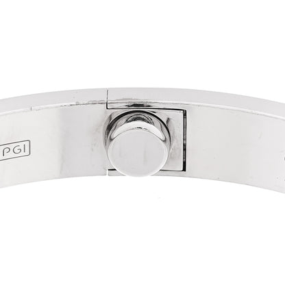 Cartier 18K White Gold 4 Diamond Love Bracelet 17 6 of 10