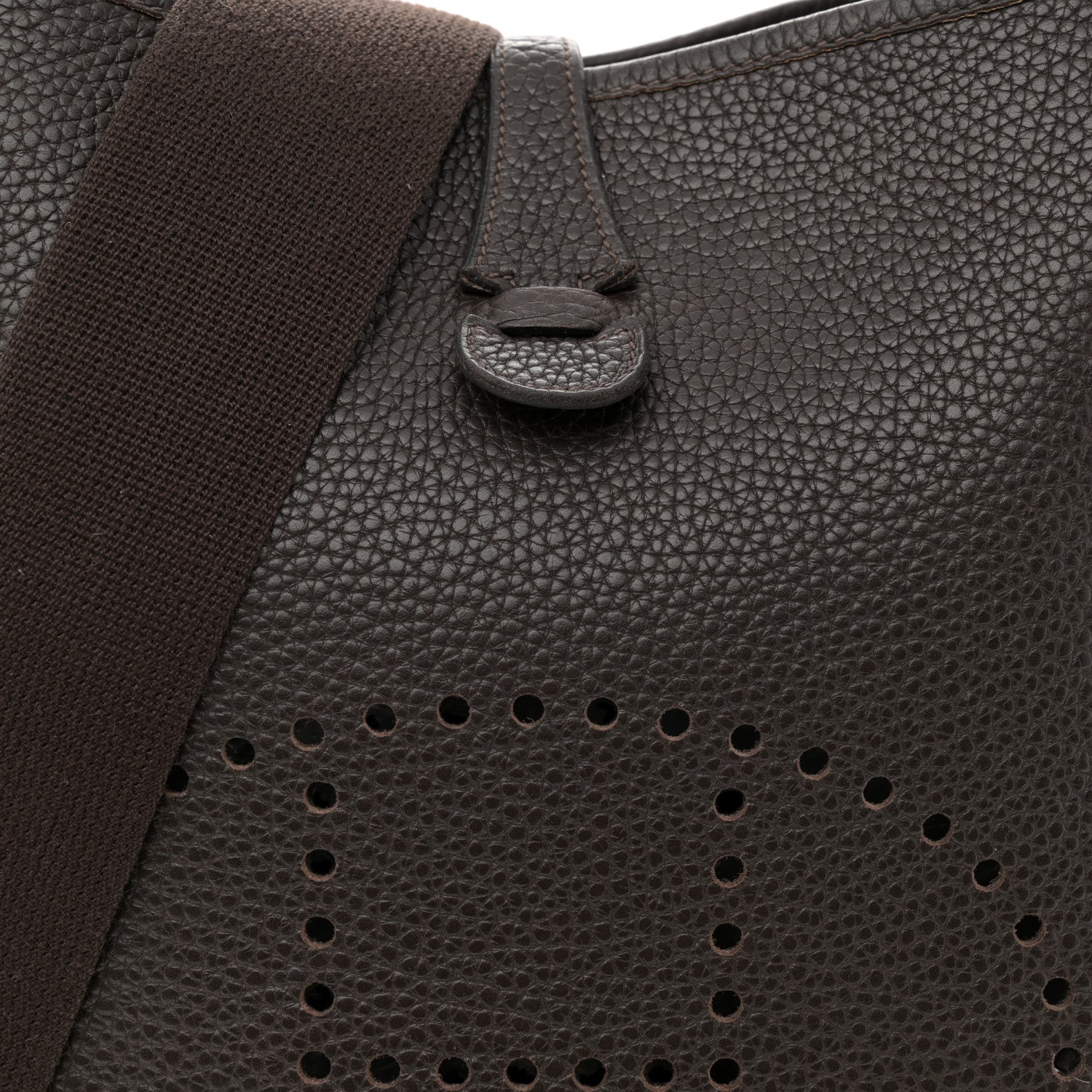 Hermes Taurillon Clemence Evelyne II PM Chocolate 8 of 11